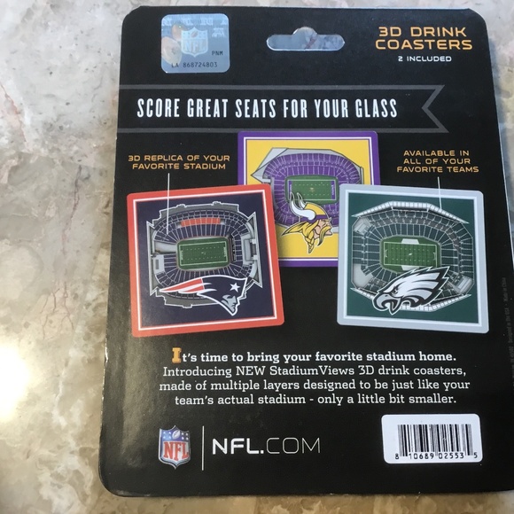 Dallas Cowboys NFL 3D Stadium Replicas Drink Coasters (2 Coasters Included) - Picture 3 of 5